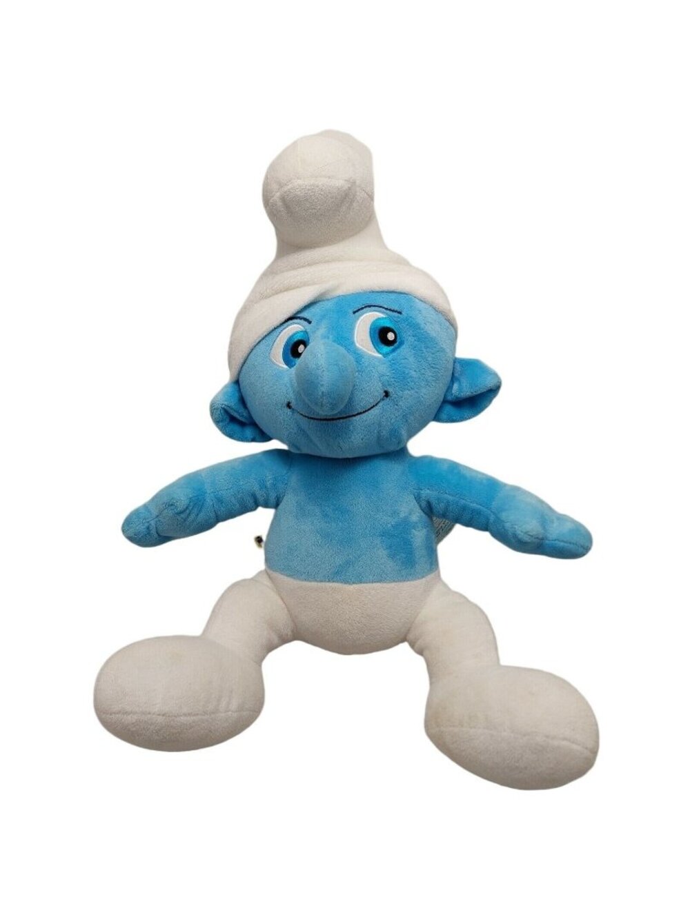 Build a Bear Peyo Blue White Smurfs Movie Plush Stuffed Animal Toy 18” BABW 2011